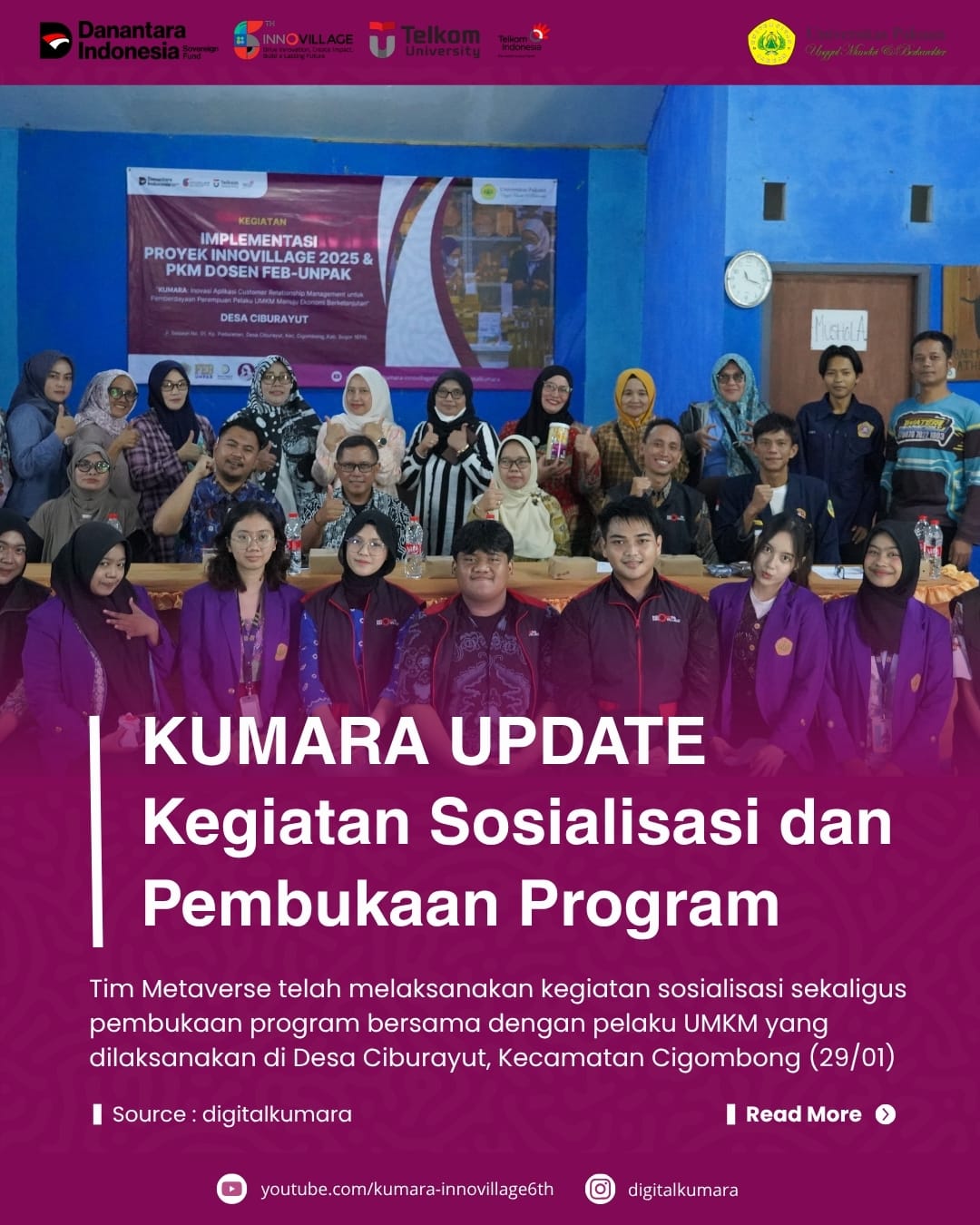 KUMARA UPDATE: Sosialisasi dan Pembukaan Program Pemberdayaan UMKM di Desa Ciburayut